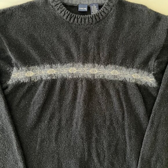 Cherokee Vintage Retro Wool Blend Navy Crewneck Sweater - Picture 3 of 5